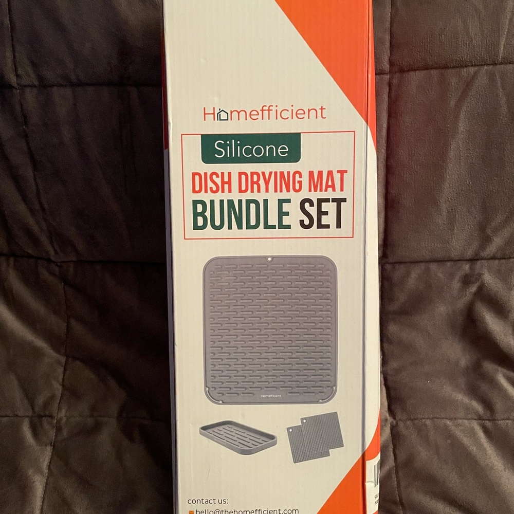 Silicone dish drying mat bundle set